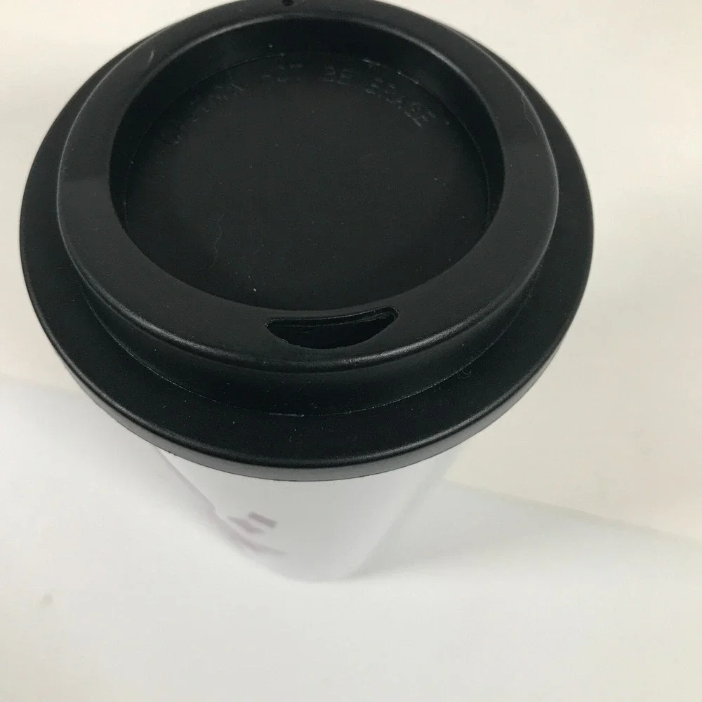Purple Octopus Travel Tumbler White Reusable Coffee Cup with Black Lid